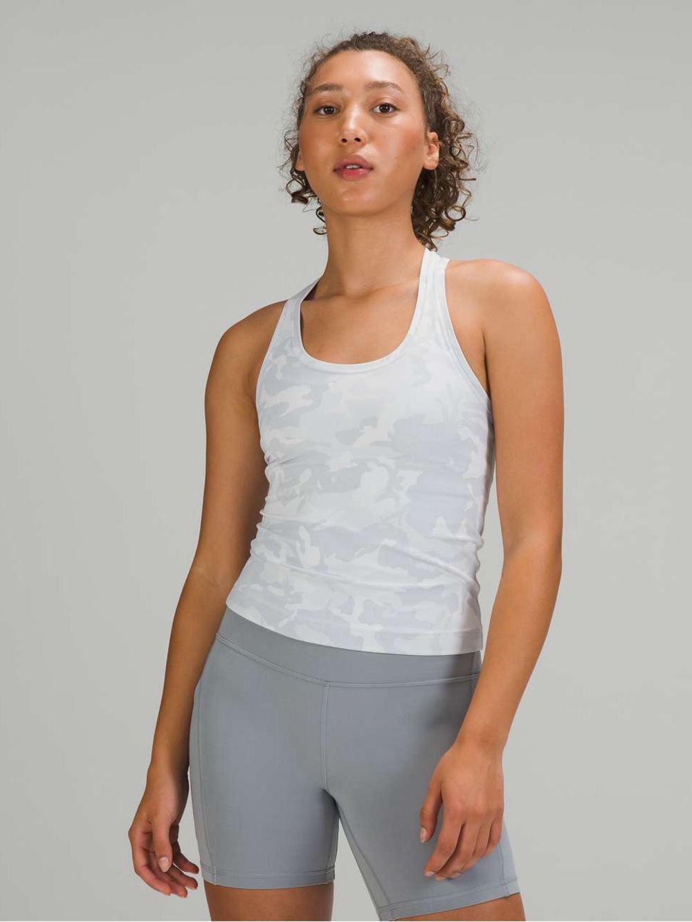 Lulu lemon Women's White Camo Racerback Tank Top